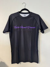Load image into Gallery viewer, Purple Script Rash Guard