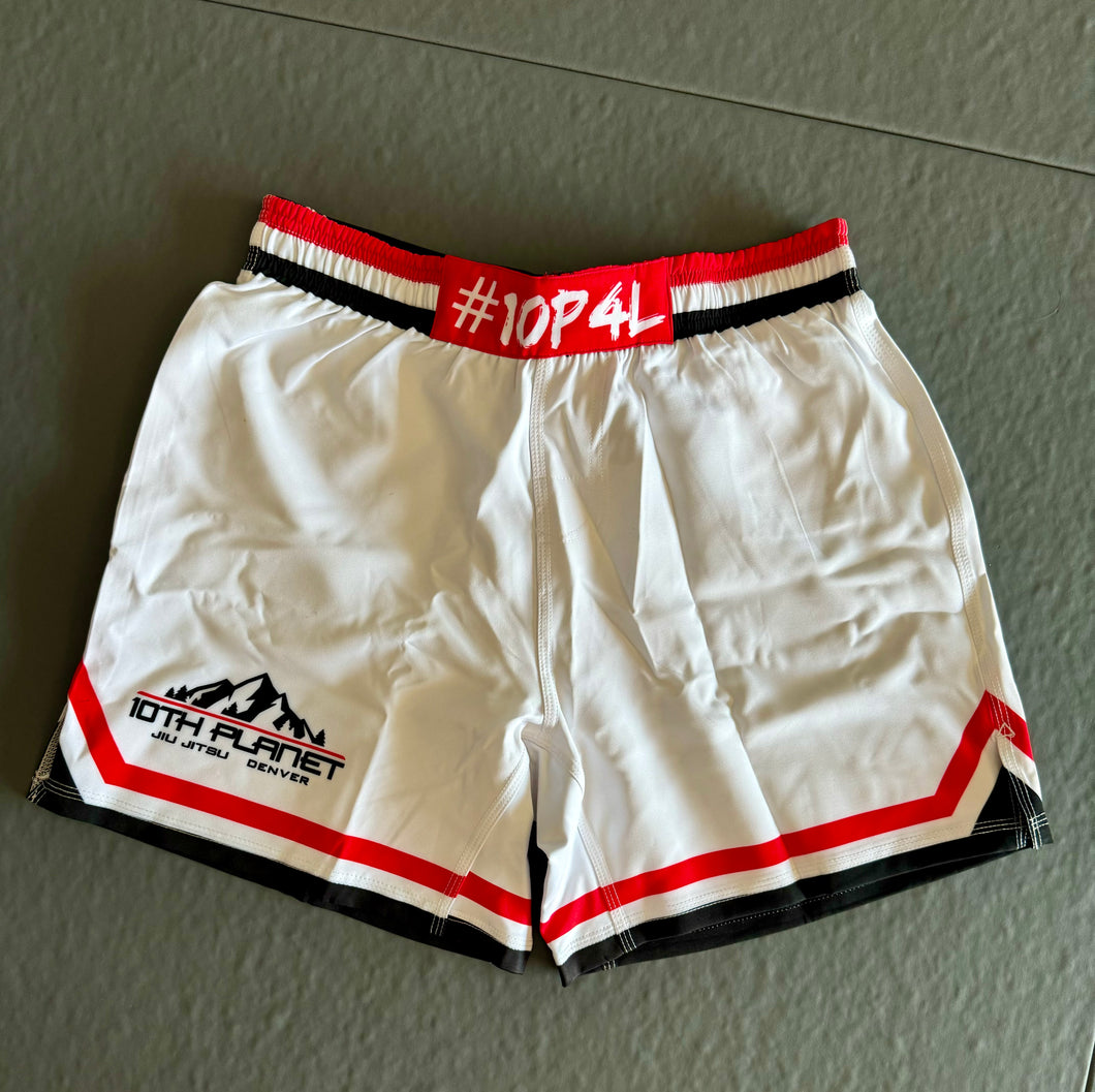 White LAX Fight Shorts